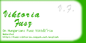 viktoria fusz business card